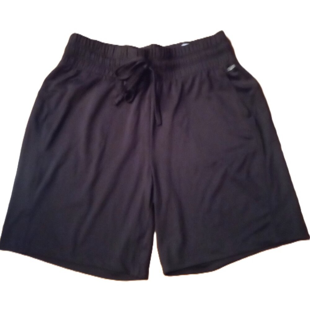 ZUDA Black Z Cool Shorts w/ Drawstring & Pockets XSP XS S Bermuda Logo QVC